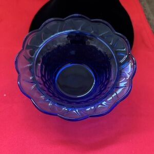 Vibrant Cobalt Blue Depression Glass Bowl Trinket dish